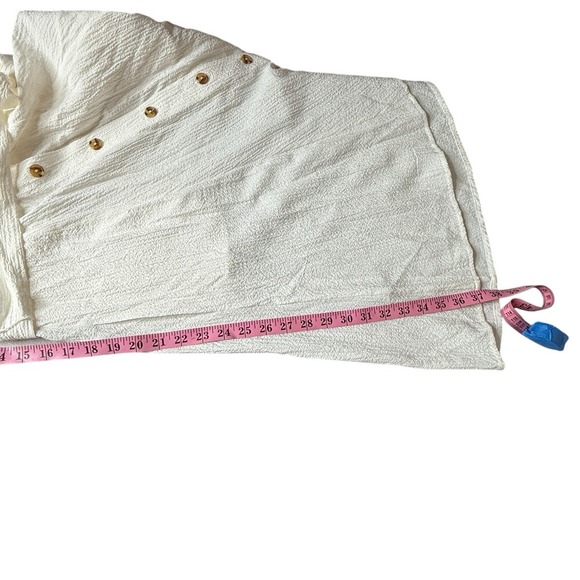 Calvin‎ Klein Women’s Button Up Short Sleeve Shirt Dress Cream White Size 4 - Picture 4 of 7